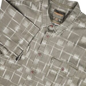 Northwest Territory Brown Chambray Short Sleeve Button Up Shirt Mens XXL
